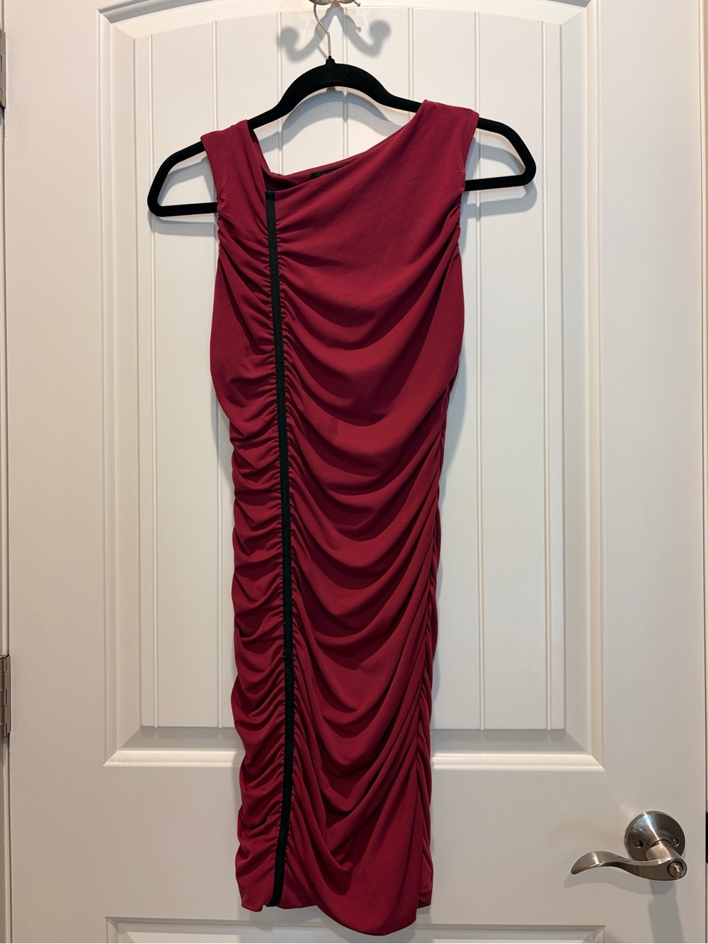 Thalia & Sodi - Unique Ruching Rich berry Dress - Size XS - Picture 3 of 6
